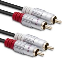 Qoltec 52338 2x RCA apa - 2x RCA apa Kábel (3m)