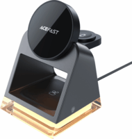 Acefast E17 MagSafe 3in1 Wireless töltő - Fekete + USB-A - USB-C Kábel