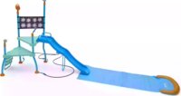 Plum: Water Park Vizes játszótér csúszószőnyeggel és buborékokkal