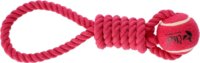 DINGO Labda kötéllel kutyajáték - 6,5 x 41 cm (Rózsaszín)