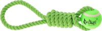 DINGO Labda kötéllel kutyajáték - 6,5 x 41 cm (Zöld)