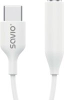 Savio AK-52 USB-C apa - 3.5mm Jack anya Adapter