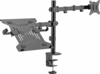 Sbox LCD-LM01-2 13"-27" Monitor asztali tartó kar - Fekete (2 kijelző)