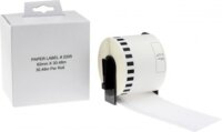 White Box (Brother DK22205) Festékszalag 62mm / 30,48m - Fehér alapon fekete