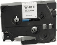 White Box (Brother TZe221) szalag 9mm / 8m - Fehér alapon fekete