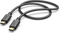 Hama Basic Line USB-C apa - USB-C apa 2.0 Adat és töltő kábel - Fekete (1m)