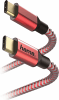 Hama Reflect USB-C apa - USB-C apa Adat és töltő kábel - Piros (1.5m)