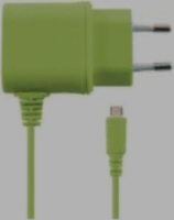 KSIX Micro USB-B Hálózati töltő - Zöld (5V / 1A)