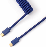 Keychron Premium Coiled Aviator USB-C Adatkábel - Kék (0.9m)