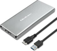 Qoltec 51833 M.2 USB 3.0 Külső SSD ház - Ezüst