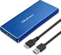 Qoltec 51833 M.2 USB 3.0 Külső SSD ház - Kék