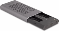 DeLock 42027 2x M.2 USB 2.0 Külső SSD Ház - Szürke