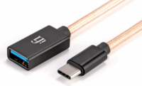 ifi USB-C apa - USB-A anya 3.0 OTG Kábel - Fekete/Arany (0.12m)