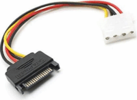 BlackBird BH1501 SATA 15pin - Molex 4pin tápkábel 12cm - Színes