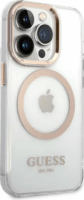 Guess Apple iPhone 14 Pro Max MagSafe Tok - Átlátszó/Arany