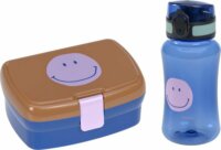 Lassig Little Gang Smile Műanyag ételtároló 460ml kulaccsal - Kék