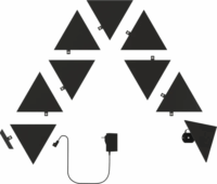 Nanoleaf Shapes Black Triangles Fali LED Dekorációs Fénypanel Kezdő készlet (9 db / csomag)