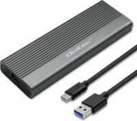 Qoltec 52267 M.2 USB-C Külső SSD ház - Szürke