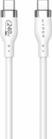 HyperJuice 240W USB-C apa - USB-C apa 2.0 Adat és töltőkábel - Fehér (2m)