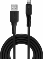 Lindy 31319 USB-A apa - Lightning apa 2.0 Adat és töltő kábel - Fekete (0.5m)