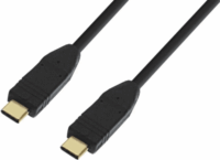 M-CAB 2200046 USB-C apa - USB-C apa 3.1 Adat és töltő kábel - Fekete (3m)