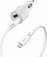 OtterBox 52698 2x USB-A Autós töltő + USB-A - Lightning Kábel - Fehér (24W)