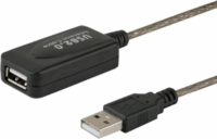 Savio CL-130 USB-A apa - USB-A anya 2.0 Aktív Hosszabbítő kábel - Fekete (10m)