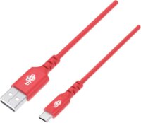 TB AKTBXKUCMISI10R USB-A apa - USB-C apa 2.0 Adat és töltő kábel - Piros (1m)
