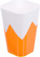 TOO KT-148-O 600ml Dupla Falú Műanyag Pohár - Narancssárga/Fehér