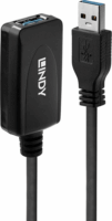 Lindy 43155 USB Type-A apa - USB Type-A anya 3.0 Hosszabbító kábel - Fekete (5m)