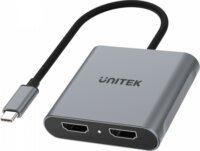 Unitek V1404B USB Type-C apa - 2x HDMI anya Adapter
