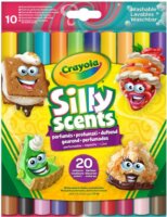 Crayola Silly Scent Kétoldalú tompahegyű filctoll készlet - Vegyes színek (10 db / csomag)