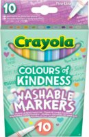 Crayola Kedves szavak vékonyhegyű filctoll készlet - Vegyes színek (10 db / csomag)
