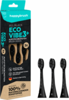 Happyrush Eco Vibe 3 Szónikus fogkefe Pótfej - Fekete (3db)