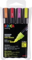 Uni PC-5M 1,8-2,5mm Jelölő marker készlet - Vegyes neon színek (4 db / csomag)