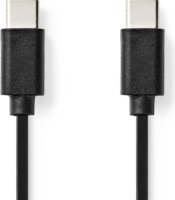 Nedis CCGL60700BK10 USB-C apa - USB-C apa 2.0 Adat és töltő kábel - Fekete (1m)