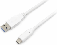 Equip 128364 USB-A apa - USB-C apa 3.2 Gen1 Adat és töltőkábel - Fehér (2m)
