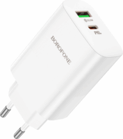 Borofone BN10 USB-C / USB-A Hálózati töltő - Fehér (65W)