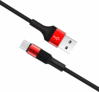 Borofone BX21 USB-A apa - USB-C apa 3.0 Adat és töltő kábel - Fekete (1m)