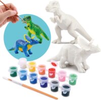 Playgo 78183 Dinoszaurusz világ műgyanta festés - T-rex és Triceratopsz