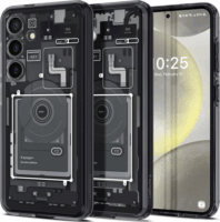 Spigen Ultra Hybrid Zero One Samsung Galaxy S24 Hátlapvédő tok - Átlátszó/Fekete
