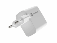 Natec Ribera USB-A / USB-C Hálózati töltő - Fehér (65W)