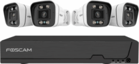 Foscam FN9108E-B4-2T PoE Kamera Rendszer készlet - Fehér (1x bázis / 4x Bullet kamera)