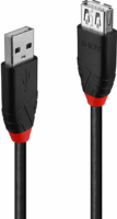 Lindy 42817 USB-A anya - USB-A apa Aktiív hosszabbító kábel - Fekete (5m)