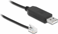 Delock 66734 USB Type-A apa - RJ9/RJ11 RS-232 apa Adatkábel - Fekete (2m)