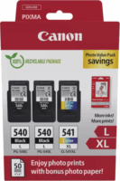Canon 2x PG-540L/CL-541XL Eredeti Tintapatron + 50db Fotópapír - Fekete/Színes