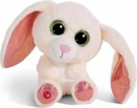 Nici Lógó fülű Nyuszi plüss figura rózsaszín - 15 cm