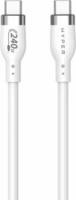 Hyper HyperJuice USB-C apa - USB-C apa 2.0 Adat és töltő kábel - Fehér (1m)