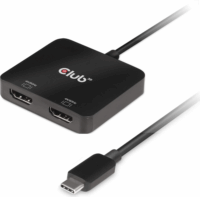 Club3D CSV-1558 USB-C apa - 2X HDMI / USB-C anya Adapter