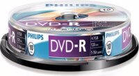 Philips DVD-R Egyszer Írható DVD Lemez Hengerdoboz (10db/cs)